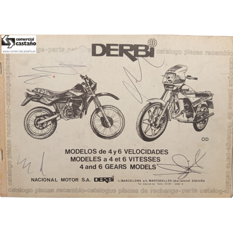 Despiece Derbi 4 y 6 velocidades