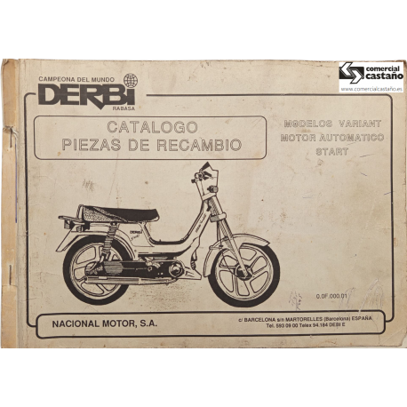 Despiece Derbi Variant motor automático Start